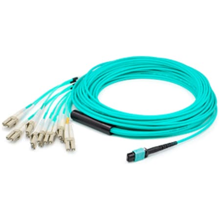 Add-On This Is A 10M Mpo (Female) To 8Xlc (Male) 8-Strand Aqua Riser-Rated ADD-MPO-4LC10M5OM4